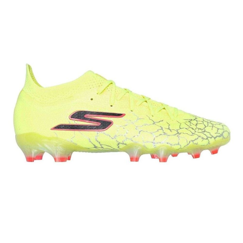 Skechers Mens Crackle Effect Firm Ground Football Boots / Yellow/Black